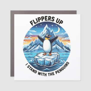 Funny Penguin Resist Protest Against Tarrifs Car Magnet