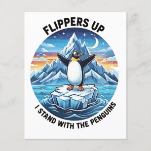 Funny Penguin Resist Protest Against Tarrifs Flyer