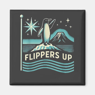 Funny Penguin Resist Protest Against Tarrifs Magnet