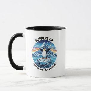 Funny Penguin Resist Protest Against Tarrifs Mug