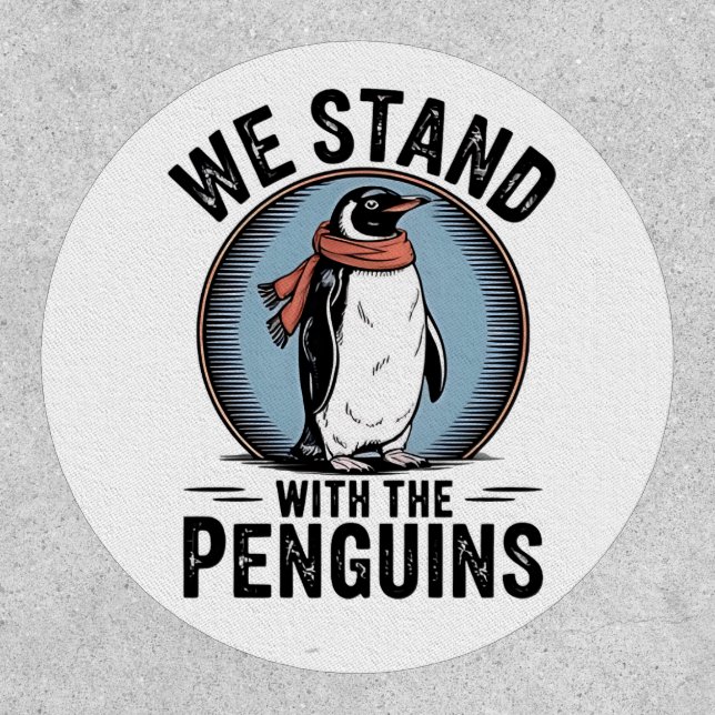 Funny Penguin Resist Protest Against Tarrifs  Patch (Front)