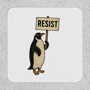 Funny Penguin Resist Protest Against Tarrifs  Patch