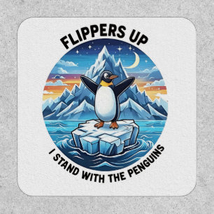 Funny Penguin Resist Protest Against Tarrifs  Patch
