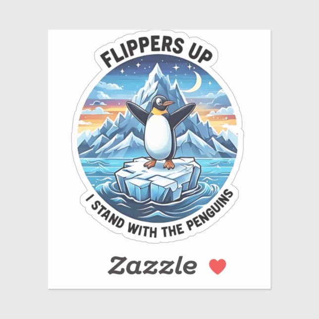 Funny Penguin Resist Protest Against Tarrifs  Sticker (Sheet)