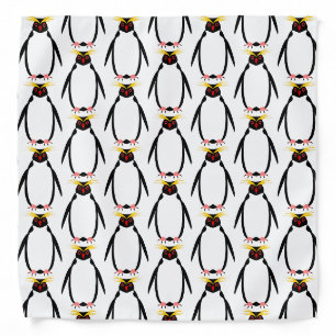 Funny penguin rockhopper or macaroni bandana