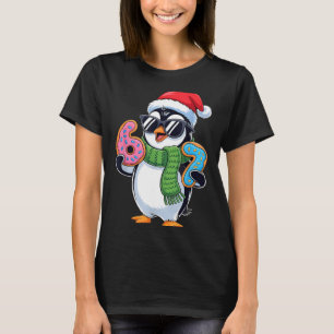 Funny Penguin Six Seven 67 Ice Cream Christmas Boy T-Shirt