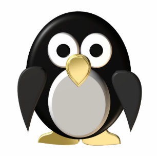 Funny penguin statuette