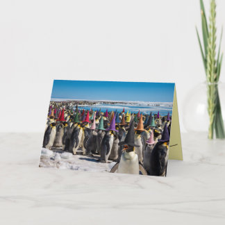Funny Penguin Witch Halloween Card