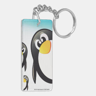 "Funny Penguins" Acrylic Keychain (double-sided)
