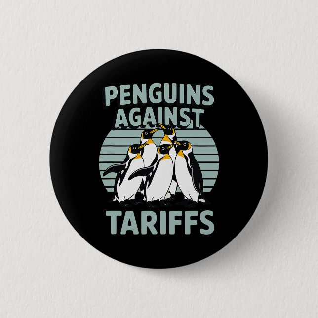 Funny Penguins Against Tariffs Liberation Day Wome Button (Front)