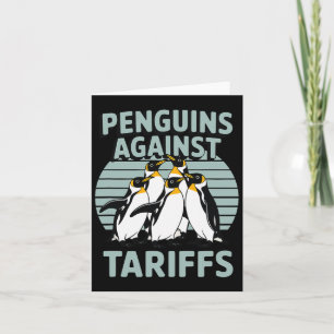 Funny Penguins Against Tariffs Liberation Day Wome Card