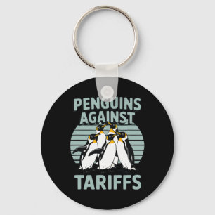 Funny Penguins Against Tariffs Liberation Day Wome Keychain