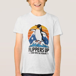 Funny Penguins Against Tariffs Liberation Day Wome Tri-Blend Shirt