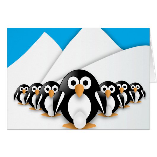 Funny penguins cards (Front Horizontal)