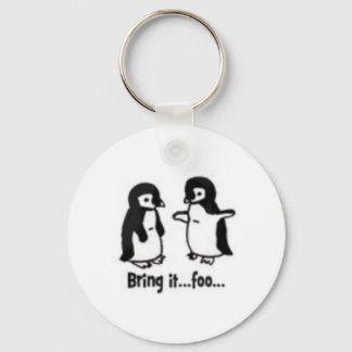 Funny penguins keychain
