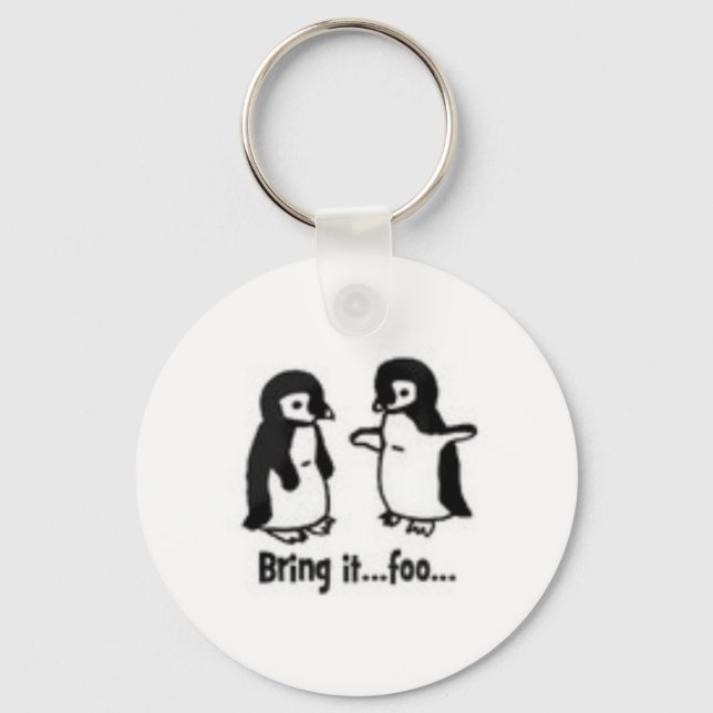 Funny penguins keychain (Front)