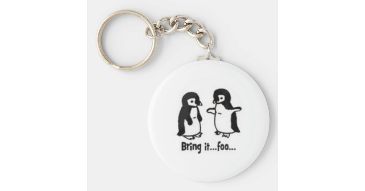 Funny penguins keychain | Zazzle.com