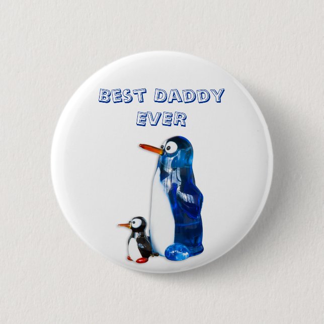 Funny penguins pinback button (Front)