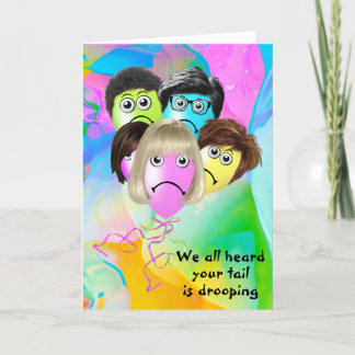 Funny People Balloons Get Well Card