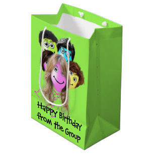 Funny People Birthday Balloons Medium Gift Bag