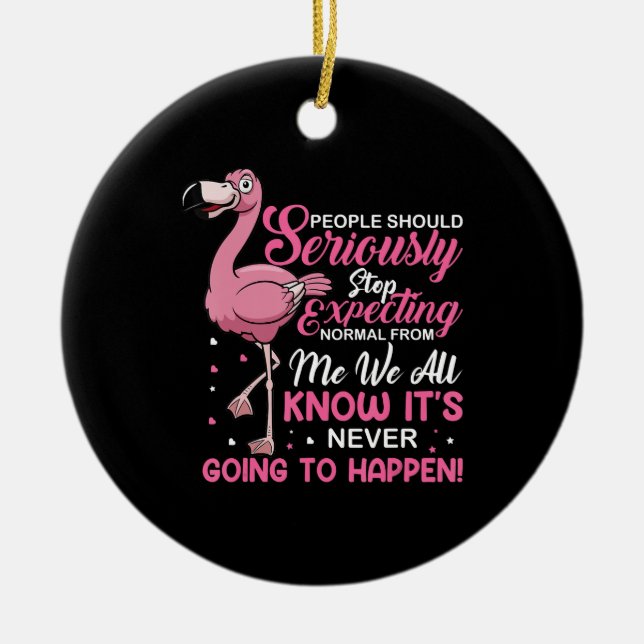Funny - People Should Stop Expecting Normal Ceramic Ornament (Front)