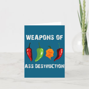Funny Pepper Chili Head Scy Hot Foods  Card