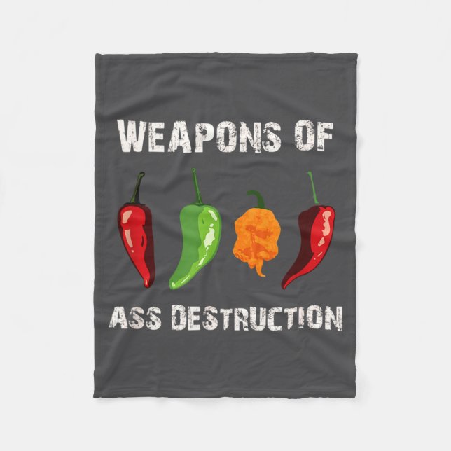 Funny Pepper Chili Head Scy Hot Foods  Fleece Blanket (Front)