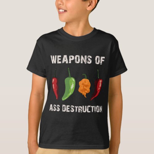 Funny pepper chili head spicy hot foods T_Shirt