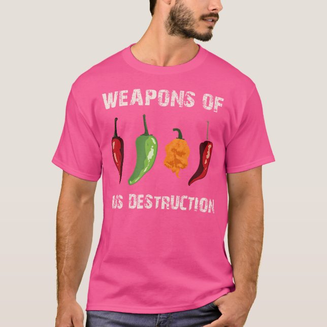 Funny Pepper Chili Head Spicy Hot Foods T-Shirt (Front)