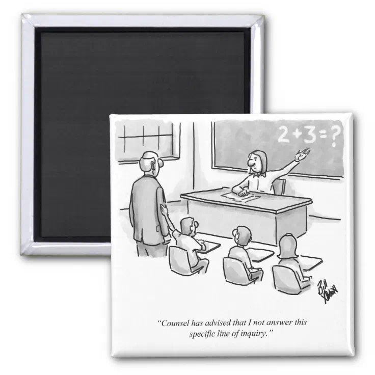 Funny Percenters Classroom Lawyer Cartoon Humor Magnet | Zazzle