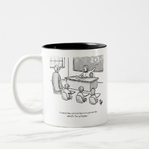 Funny Percenters Classroom Lawyer Cartoon Humor Two-Tone Coffee Mug