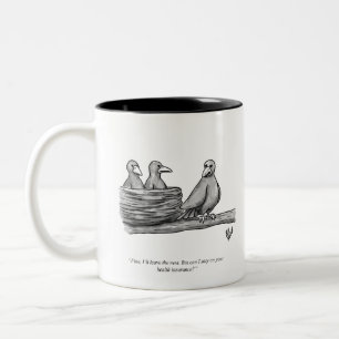 Funny Percenters Empty Nester Parenting Humor Two-Tone Coffee Mug