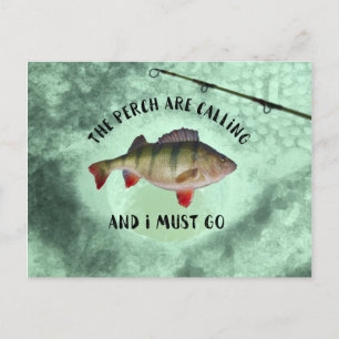 Funny Perch Fishing Quote Postcard