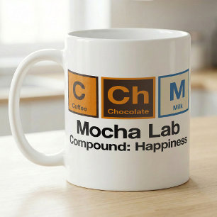 Funny Periodic Coffee Formula Mocha Lab Mug