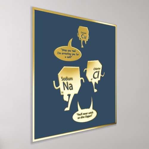 Funny Periodic Table Chemistry Gag Gold Foil Prints