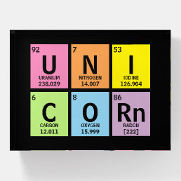 Funny Periodic Table of Elements Unicorn Rainbow M Paperweight