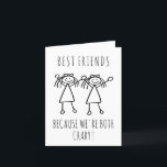 Funny Personal gift for Best friend Birthday Card<br><div class="desc">Looking for a hilarious and personal birthday gift for your best friend? Look no further than a funny birthday card! With a funny birthday card, you can show your best friend how much you care while also making them laugh. Whether it's a silly pun, a humorous cartoon, or a clever...</div>