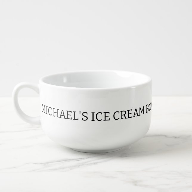 Funny PersonaliIzed Name Ice Cream Bowl (Right)