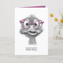 Funny Personalised Duck Hand Drawn Birthday