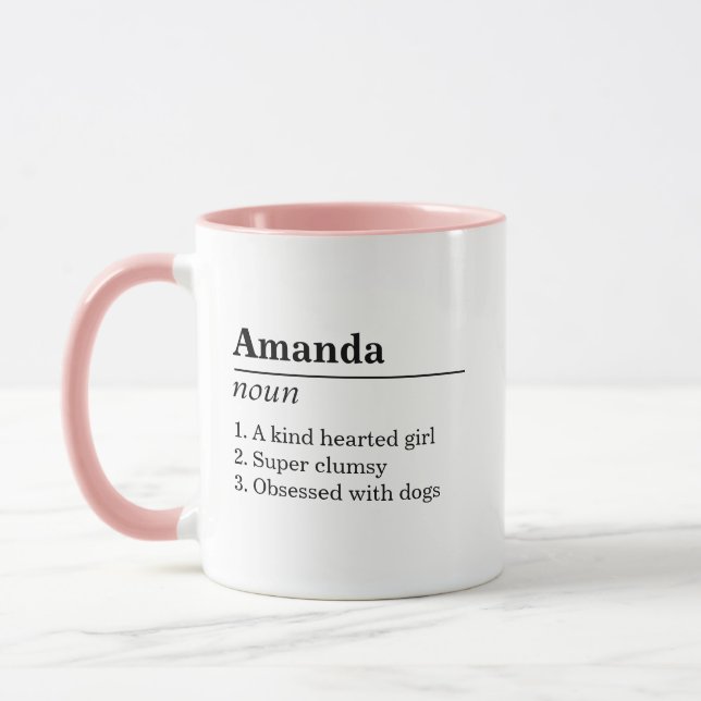Funny Personalised Name Definition Mug Gifts Ideas (Left)