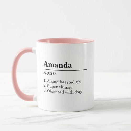 Funny Personalised Name Definition Mug Gifts Ideas
