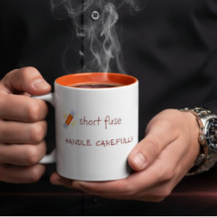 Funny Personalised Sarcastic Gift for Men Women Two-Tone Coffee Mug