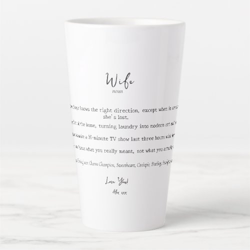 Funny Personalised Wife Definition Mug