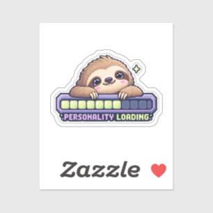 Funny Personality Loading Sloth Sticker