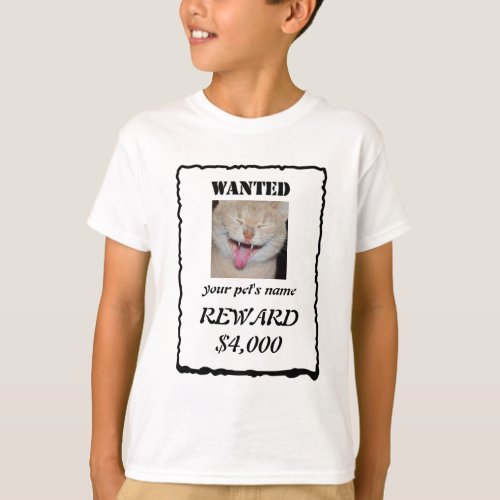 Funny  Personalizable Wanted Poster T_Shirt