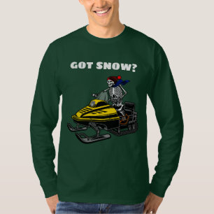 Funny Personalize Snowmobile Skeleton Rider T-Shirt