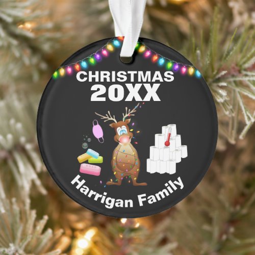 Funny Personalized 2020 Covid Christmas Tree Ornament