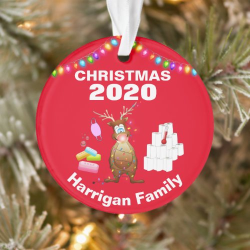 Funny Personalized 2020 Covid Christmas Tree Ornament