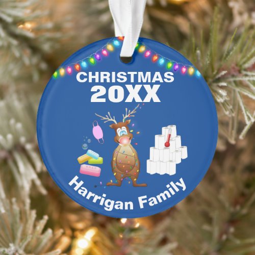 Funny Personalized 2020 Covid Christmas Tree Ornament