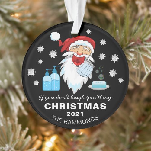 Funny Personalized 2021 Covid Christmas Tree Ornam Ornament